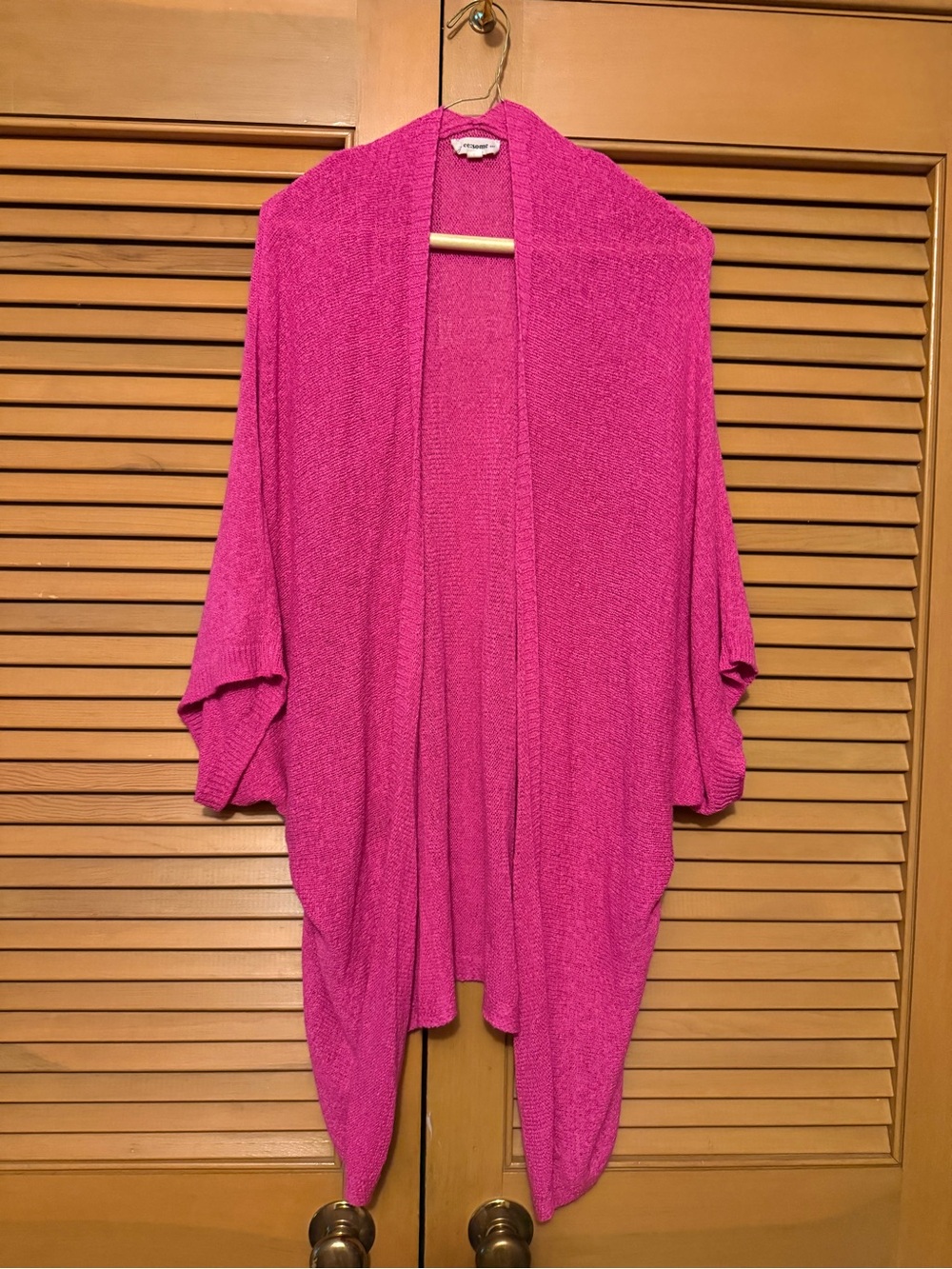 eesome Hot Pink Open-Front Knit Shrug